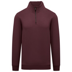 Sweat-shirt écoresponsable à col montant zippé homme