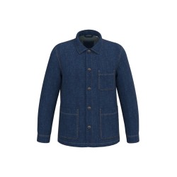 Veste en jean écoresponsable à épaules tombantes unisexe