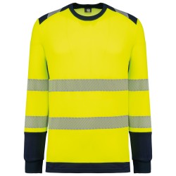 T-shirt de sécurité recyclé col rond manches longues unisexe