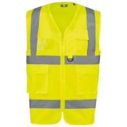 Gilet de sécurité haute visibilité recyclé avec zip unisexe