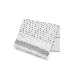 Plaid Ernst rCOTON 220 g/m², fabriqué au Portugal.