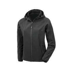 Veste softshell recyclée 3 couches à capuche femme