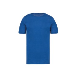 T-shirt Bio col à bords francs manches courtes homme