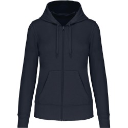 Sweat-shirt écoresponsable zippé à capuche femme